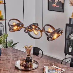 hofstein Suspensions|Suspension Theareabarivat Anthracite, 6 lumières