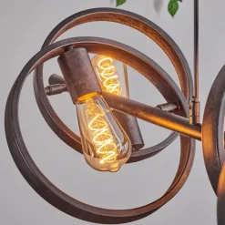 hofstein Suspensions|Suspension Theareabarivat Anthracite, 6 lumières