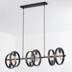 hofstein Suspensions|Suspension Theareabarivat Anthracite, 6 lumières