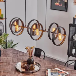 hofstein Suspensions|Suspension Theareabarivat Anthracite, 6 lumières