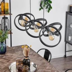 hofstein Suspensions|Suspension Theareabarivat Anthracite, 6 lumières