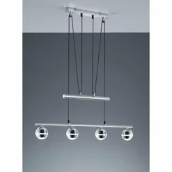 Luminaires Trio Suspensions|Suspension Trio 8282 LED Chrome, 4 lumières