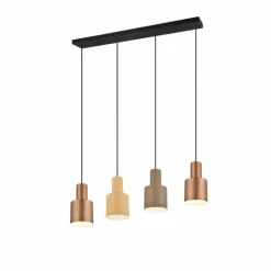 Luminaires Trio Suspensions|Suspension Trio AGUDO Noir, 4 lumières