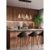 Luminaires Trio Suspensions|Suspension Trio AGUDO Noir, 6 lumières