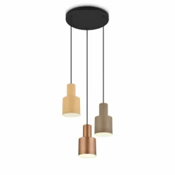 Luminaires Trio Suspensions|Suspension Trio AGUDO Noir, 3 lumières