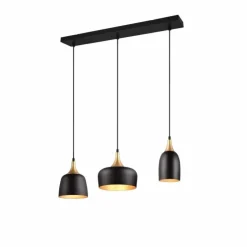 Luminaires Trio Suspensions|Suspension Trio Chiraz Noir, 3 lumières