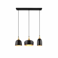 Luminaires Trio Suspensions|Suspension Trio Chiraz Noir, 3 lumières