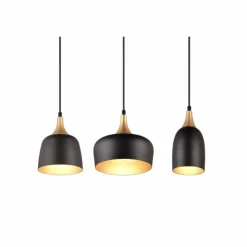 Luminaires Trio Suspensions|Suspension Trio Chiraz Noir, 3 lumières