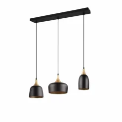 Luminaires Trio Suspensions|Suspension Trio Chiraz Noir, 3 lumières