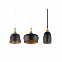 Luminaires Trio Suspensions|Suspension Trio Chiraz Noir, 3 lumières
