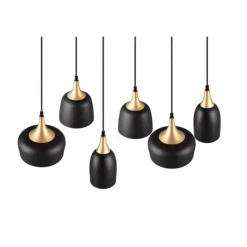 Luminaires Trio Suspensions|Suspension Trio Chiraz Noir, 6 lumières