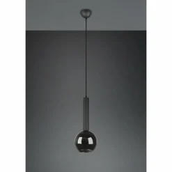 Luminaires Trio Suspensions|Suspension Trio Clayton Noir, 1 lumière