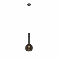 Luminaires Trio Suspensions|Suspension Trio Clayton Noir, 1 lumière