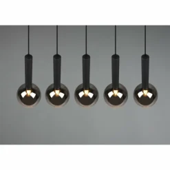 Luminaires Trio Suspensions|Suspension Trio Clayton Noir, 5 lumières