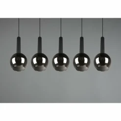 Luminaires Trio Suspensions|Suspension Trio Clayton Noir, 5 lumières