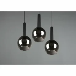 Luminaires Trio Suspensions|Suspension Trio Clayton Noir, 3 lumières