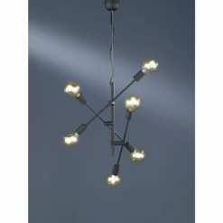 Luminaires Trio Suspensions|Suspension Trio CROSS Noir, 6 lumières