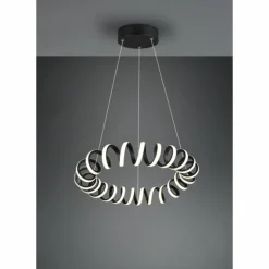 Luminaires Trio Suspensions|Suspension Trio Curl LED Noir, 1 lumière