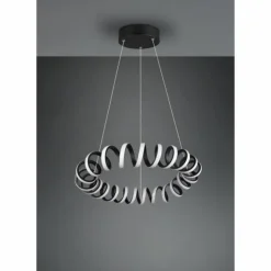 Luminaires Trio Suspensions|Suspension Trio Curl LED Noir, 1 lumière
