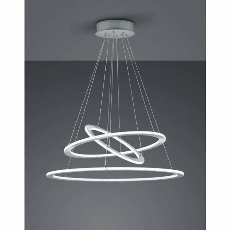 Luminaires Trio Éclairage Led|Suspension Trio Durban LED Nickel mat, 1 lumière