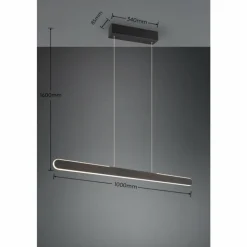 Luminaires Trio Éclairage Led|Suspension Trio HELIOS LED Noir, 1 lumière