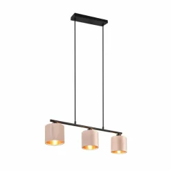 Luminaires Trio Suspensions|Suspension Trio JULIETA Noir, 3 lumières