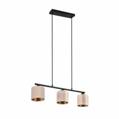Luminaires Trio Suspensions|Suspension Trio JULIETA Noir, 3 lumières