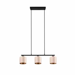 Luminaires Trio Suspensions|Suspension Trio JULIETA Noir, 3 lumières