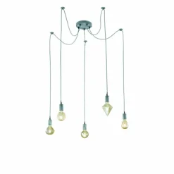 Luminaires Trio Suspensions|Suspension Trio Leuchten Cord Gris, 5 lumières