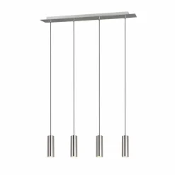 Luminaires Trio Suspensions|Suspension Trio Leuchten MARLEY Nickel mat, 4 lumières
