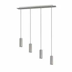 Luminaires Trio Suspensions|Suspension Trio Leuchten MARLEY Nickel mat, 4 lumières