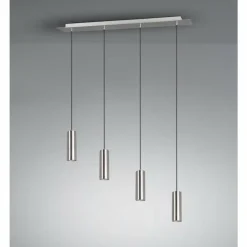 Luminaires Trio Suspensions|Suspension Trio Leuchten MARLEY Nickel mat, 4 lumières