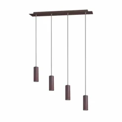 Luminaires Trio Suspensions|Suspension Trio Leuchten MARLEY Rouille, 4 lumières