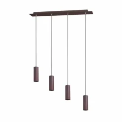 Luminaires Trio Suspensions|Suspension Trio Leuchten MARLEY Rouille, 4 lumières