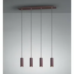 Luminaires Trio Suspensions|Suspension Trio Leuchten MARLEY Rouille, 4 lumières