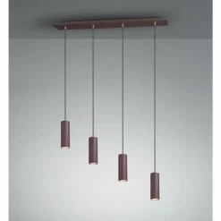 Luminaires Trio Suspensions|Suspension Trio Leuchten MARLEY Rouille, 4 lumières