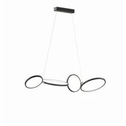Luminaires Trio Suspensions|Suspension Trio Leuchten RONDO LED Noir, 1 lumière