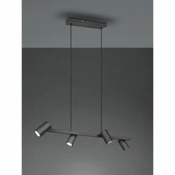 Luminaires Trio Suspensions|Suspension Trio MARLEY Noir, 4 lumières
