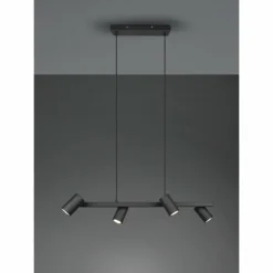 Luminaires Trio Suspensions|Suspension Trio MARLEY Noir, 4 lumières