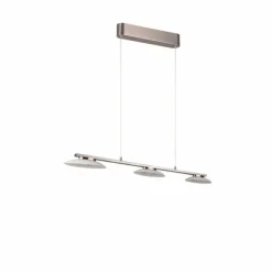 Luminaires Trio Éclairage Led|Suspension Trio Merton LED Nickel mat, 3 lumières