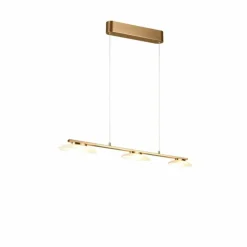 Luminaires Trio Éclairage Led|Suspension Trio Merton LED Laiton, 3 lumières