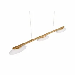 Luminaires Trio Éclairage Led|Suspension Trio Merton LED Laiton, 3 lumières