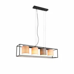Luminaires Trio Suspensions|Suspension Trio Ross Noir, 4 lumières