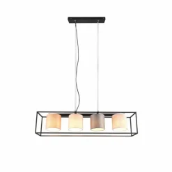 Luminaires Trio Suspensions|Suspension Trio Ross Noir, 4 lumières