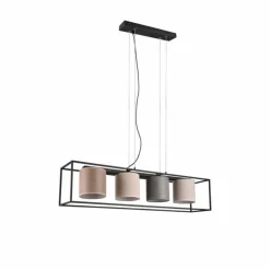 Luminaires Trio Suspensions|Suspension Trio Ross Noir, 4 lumières
