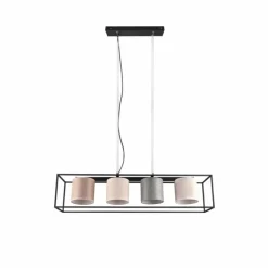 Luminaires Trio Suspensions|Suspension Trio Ross Noir, 4 lumières