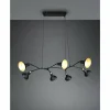 Luminaires Trio Suspensions|Suspension Trio Roxie Laiton, Noir, 7 lumières