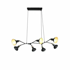 Luminaires Trio Suspensions|Suspension Trio Roxie Laiton, Noir, 7 lumières