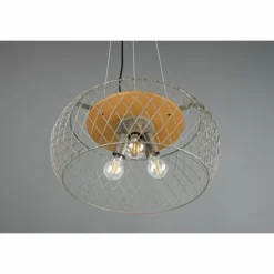 Luminaires Trio Suspensions|Suspension Trio Tamil Brun foncé, Nickel mat, 3 lumières