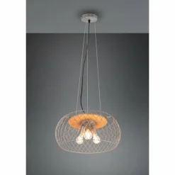 Luminaires Trio Suspensions|Suspension Trio Tamil Brun foncé, Nickel mat, 3 lumières